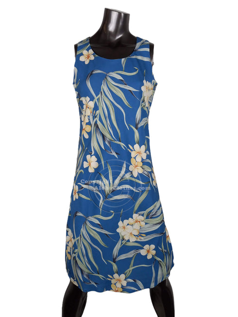 Melia Plumeria Women's Short Tank Flared Hawaiian Dress